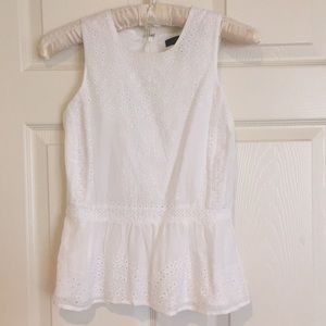 J. Crew white eyelet top
